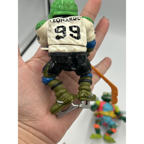 Vintage TMNT Playmates Lot 6 Slap Shot Leo Sewer Surfer Mike Raphael Triceraton - Picture 3 of 16